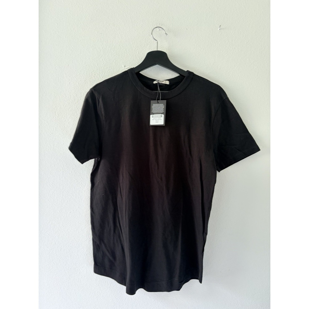 NWT Buck Mason Black Pima Curved Hem Short Sleeve T-Shirt Men's Size S